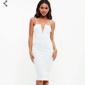 White bodycon midi dress -perfect for bachelorette
